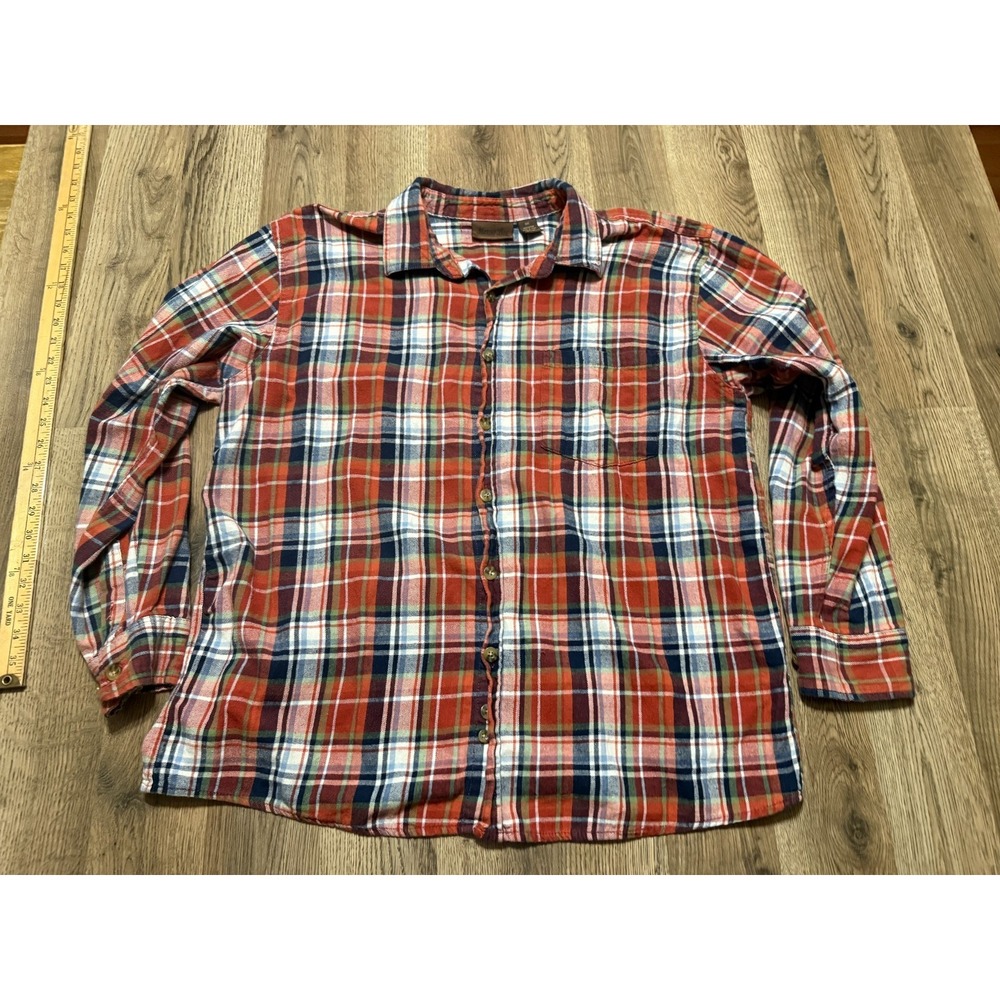 Marino Bay Shirt Men's 2XL Orange Blue White Green White Long Sleeve Button Up